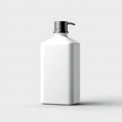 mockup bottle with label no image on it white color