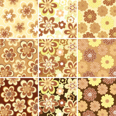 cute flower floral pattern wallpaper textile background vector stock collection