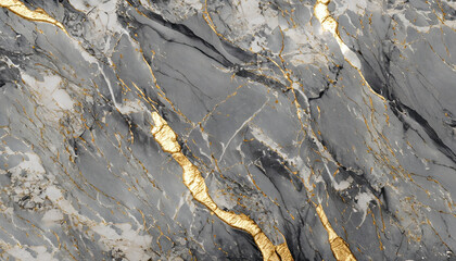 Detailed marble stone background. Graphite grain gold and silver. Fine texture geological wallpaper.