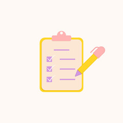 document icon. checklist icon symbol