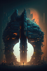 Teleport portal to different world - Generative AI