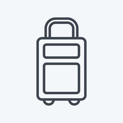 Icon Suitcase. related to Eid Al Adha symbol. Line Style. simple design editable. simple illustration