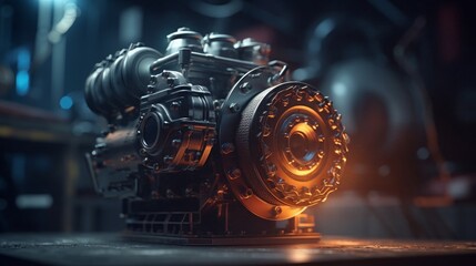 Revving Up Nostalgia: A Journey Through the Evolution of Industry Machinery and Vintage Transportation Equipment with Metal, Wheels, and Power, generative AIAI Generated