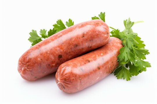Raw sausages. Generate Ai