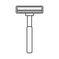 Shave Razor Outline Icon Vector Illustration