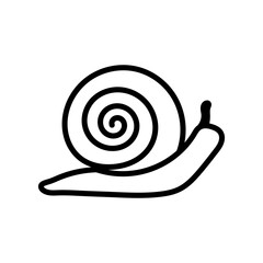 Snail Outline Icon Vector Illustration