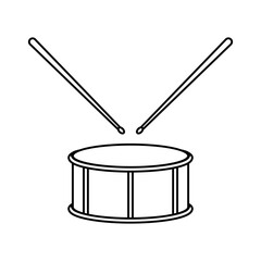 Stick And Snare Outline Icon Vector Illustration