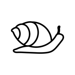 Snail Outline Icon Vector Illustration