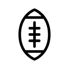 Rugby Ball Outline Icon Vector Illustration
