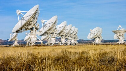 Signals from the Sky: 4K Close-Up of the Impressive Satellite Antenna Array at the Very Large Array...