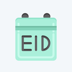 Icon Calendar. related to Eid Al Fitr symbol. islamic. ramadhan. simple illustration