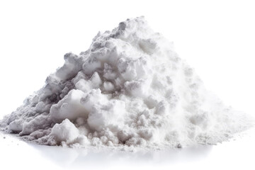 Pile Of Snow On White Background. Generative AI