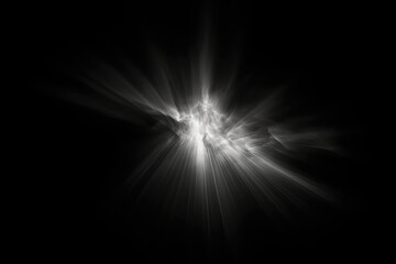 Ray Of Light On Black Background. Generative AI