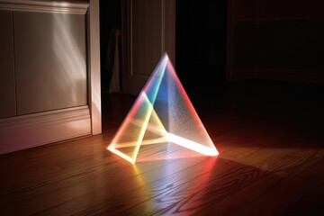 The Effect Of Blurred Refraction Of Prism Light. Generative AI
