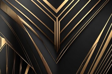 black background with a luxury golden pattern 