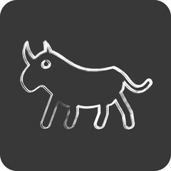 Icon Rhinoceros. related to Domestic Animals symbol. simple design editable. simple illustration
