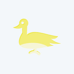 Icon Duck. related to Domestic Animals symbol. simple design editable. simple illustration