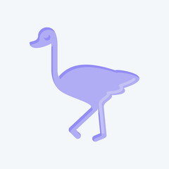 Icon Ostrich. related to Domestic Animals symbol. simple design editable. simple illustration