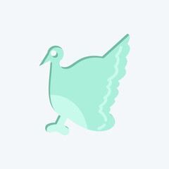 Icon Turkey. related to Domestic Animals symbol. simple design editable. simple illustration