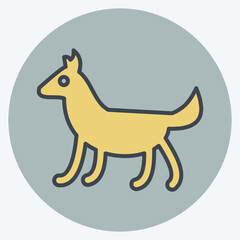 Icon Dog. related to Domestic Animals symbol. simple design editable. simple illustration