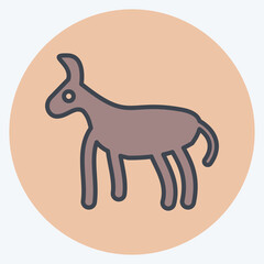 Icon Donkey. related to Domestic Animals symbol. simple design editable. simple illustration