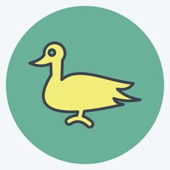 Icon Duck. related to Domestic Animals symbol. simple design editable. simple illustration