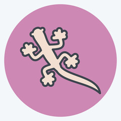 Icon Gecko. related to Domestic Animals symbol. simple design editable. simple illustration