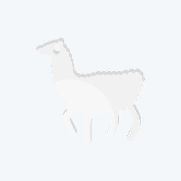 Icon Llama. related to Domestic Animals symbol. simple design editable. simple illustration