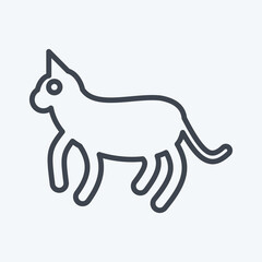 Icon Cat. related to Domestic Animals symbol. simple design editable. simple illustration