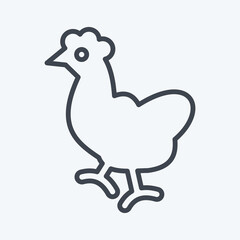 Icon Chicken. related to Domestic Animals symbol. simple design editable. simple illustration