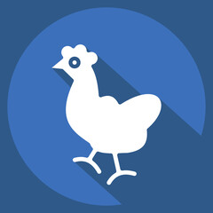 Icon Chicken. related to Domestic Animals symbol. simple design editable. simple illustration