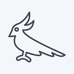 Icon Cockatoo. related to Domestic Animals symbol. simple design editable. simple illustration