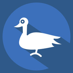 Icon Duck. related to Domestic Animals symbol. simple design editable. simple illustration