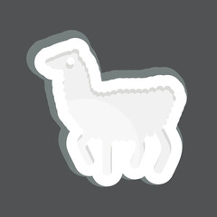 Icon Llama. related to Domestic Animals symbol. simple design editable. simple illustration