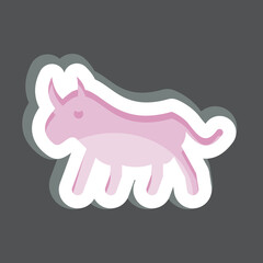 Icon Rhinoceros. related to Domestic Animals symbol. simple design editable. simple illustration