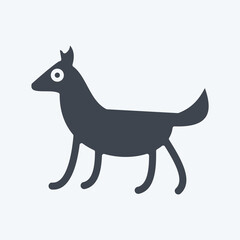 Icon Dog. related to Domestic Animals symbol. simple design editable. simple illustration