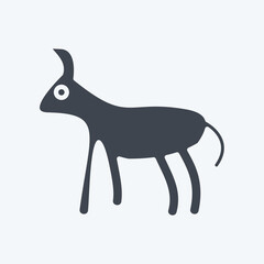 Icon Donkey. related to Domestic Animals symbol. simple design editable. simple illustration