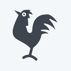 Icon Rooster. related to Domestic Animals symbol. simple design editable. simple illustration