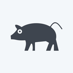 Icon Pig. related to Domestic Animals symbol. simple design editable. simple illustration