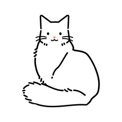 シンプルな猫のイラスト