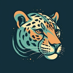 simple_vector_logo_of_the_face_of_a_jaguar AI Generated