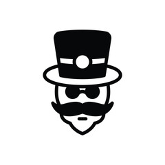 Black solid icon for irish 