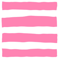Abstract striped banner. Hand drawn stripes on white background. Pink lines tiles can be used as a pattern. Horizontal rectangles texture. Vector illustration for prints, decoration, interior posters