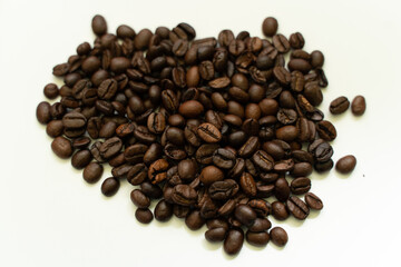coffee beans on white background