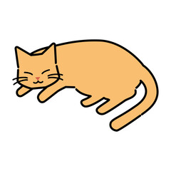 眠る猫のイラスト