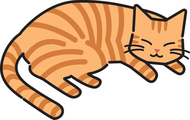 眠る猫のイラスト