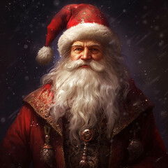 Portrait of Santa Claus. Generative AI