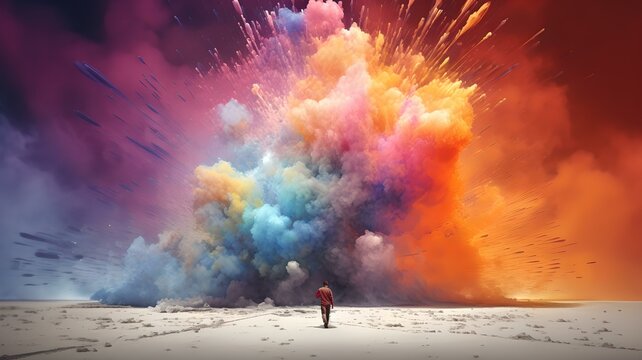 Farbexplosion Hintergrund