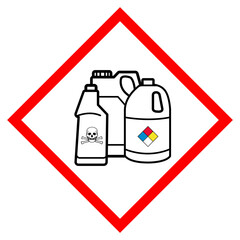 Danger Chemical Storage Area Symbol Sign, Vector Illustration, Isolate On White Background Label .EPS10