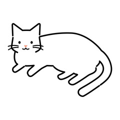 シンプルな猫のイラスト